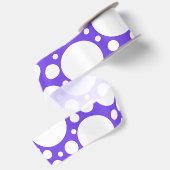 Polka Dots in Paars en wit Satijnen Lint (Achterkant)