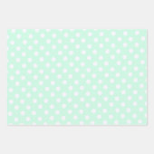 polka dots in pastel mint green inpakpapier vel (Voorkant 3)