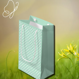 polka dots in pastel mint green klein cadeauzakje