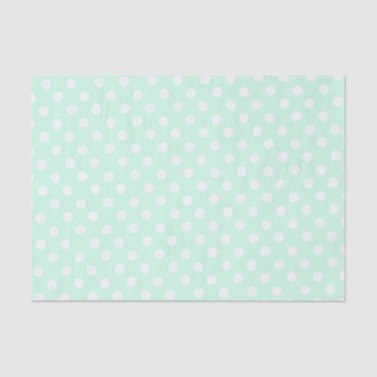 polka dots in pastel mint green tissuepapier (Voorkant)