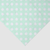 polka dots in pastel mint green tissuepapier (Detail)
