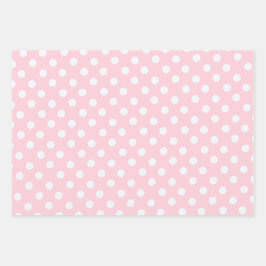 polka dots in pastel pink  inpakpapier vel