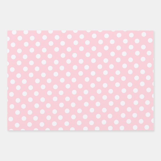 polka dots in pastel pink inpakpapier vel (Voorkant)