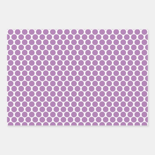 Polka Dots in Roze, Blauw, en Lavendar Inpakpapier Vel (Voorkant)