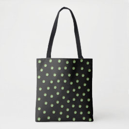 Polka Dots in Sage Gerecedeerde Metallic Design Ki Tote Bag