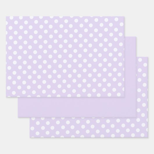 polka dots in  soft lavender inpakpapier vel (Set)