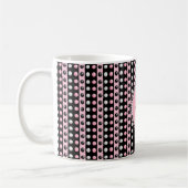 Polka dots in Stripes Monogrammed Mok (Links)