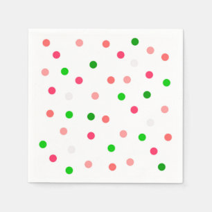 Polka Dots in Watermeloen Kleuren Servet