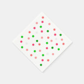 Polka Dots in Watermeloen Kleuren Servet (Hoek)