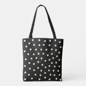 Polka Dots in White Recsed Metallic Design Kijk Tote Bag (Achterkant)
