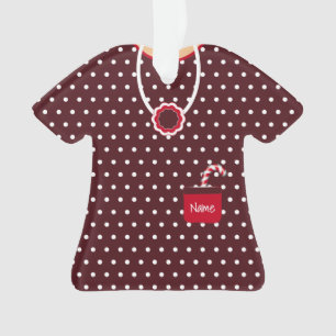 Polka Dots Kerstjurk gepersonaliseerd Ornament