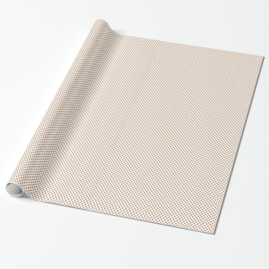Polka Dots - Koper op wit Cadeaupapier (Uitgerold)