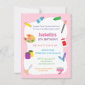 Polka Dots Kunst en Ambachten Kids Verjaardagsfees Kaart (Voorkant)