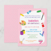 Polka Dots Kunst en Ambachten Kids Verjaardagsfees Kaart (Voorkant / Achterkant)