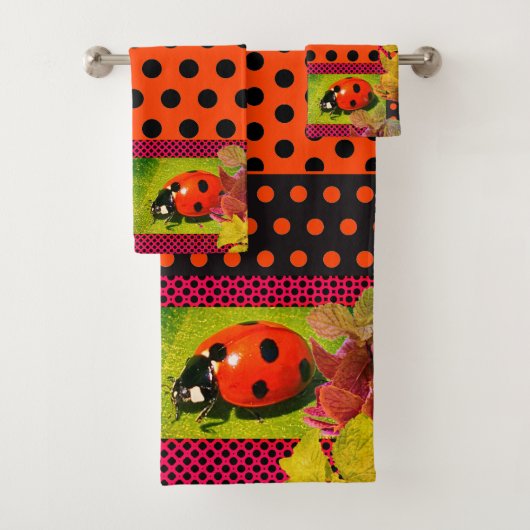 Polka Dots Ladybug Bad Handdoek (Insitu)