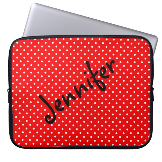 Polka dots laptop sleeve (Voorkant)