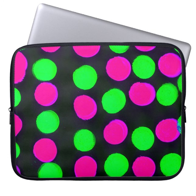 Polka dots laptop sleeve (Voorkant)