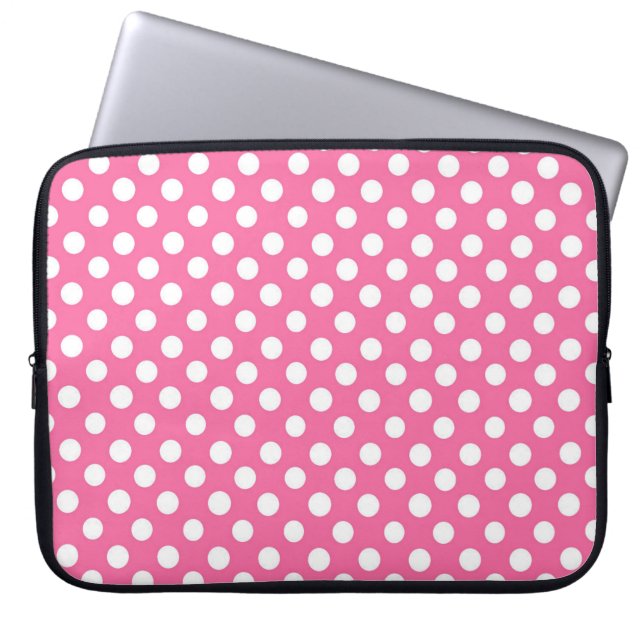Polka Dots Laptop Sleeve (Voorkant)