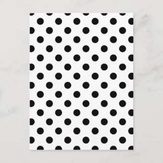 Polka Dots Large - Black on White Briefkaart
