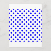 Polka Dots Large - Blue on White Briefkaart (Voorkant)