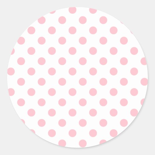Polka Dots Large - Bubble Gum on White Ronde Sticker (Voorkant)