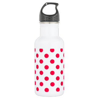Polka Dots Large - Electric Crimson on White Waterfles