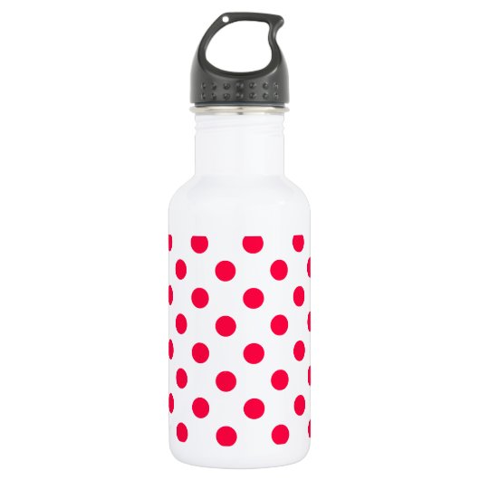 Polka Dots Large - Electric Crimson on White Waterfles (Voorkant)