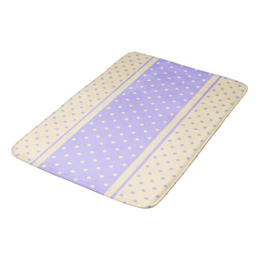 Polka dots, lavendel en geel stip badmat (Gekanteld)