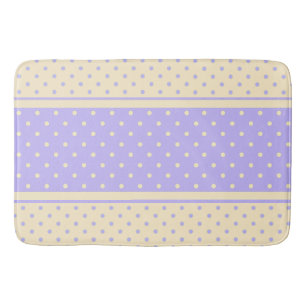 Polka dots, lavendel en geel stip badmat