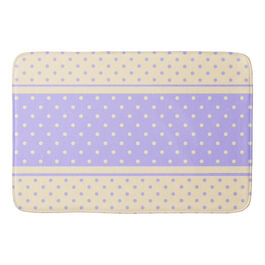 Polka dots, lavendel en geel stip badmat (Voorkant)
