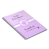 Polka Dots-Lavender Baby shower Guest Book- Notitieboek (Rechterzijde)