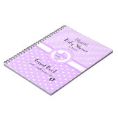 Polka Dots-Lavender Baby shower Guest Book- Notitieboek (Linkerzijde)