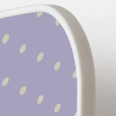 Polka Dots Lavender Cream Polka Pattern Pickleball Paddle (Links Detail)