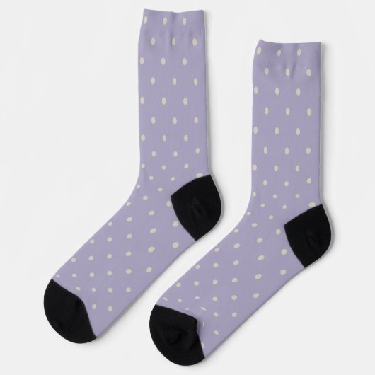 Polka Dots Lavender Cream Polka Pattern Sokken (Links)