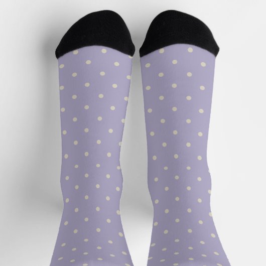 Polka Dots Lavender Cream Polka Pattern Sokken (Top)