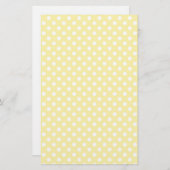 Polka Dots - Licht Geel op Korn Briefpapier (Voorkant / Achterkant)