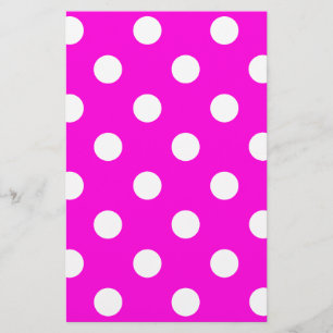 Polka dots magenta #FF00DC Briefpapier