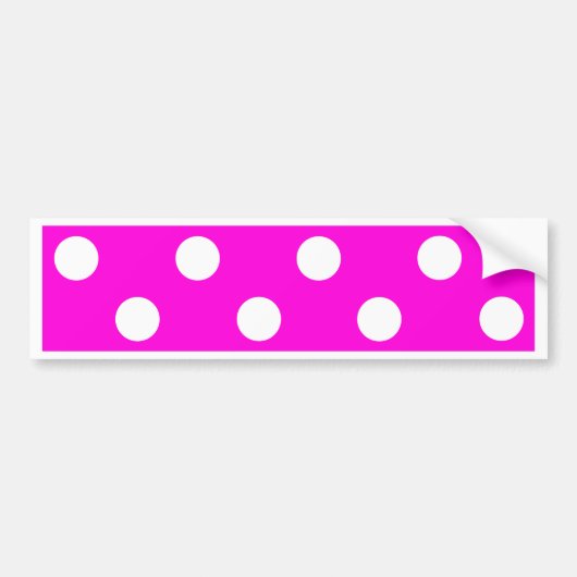 Polka dots magenta #FF00DC Bumpersticker (Voorkant)