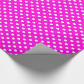 Polka dots magenta #FF00DC Cadeaupapier (Hoek)
