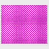 Polka dots magenta #FF00DC Cadeaupapier (Vlak)