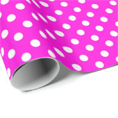 Polka dots magenta #FF00DC Cadeaupapier (Rol Hoek)