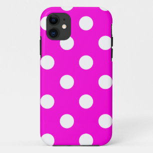 Polka dots magenta #FF00DC Case-Mate iPhone Case