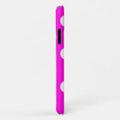 Polka dots magenta #FF00DC Hoesje-Mate iPhone Case (Achterkant/rechts)