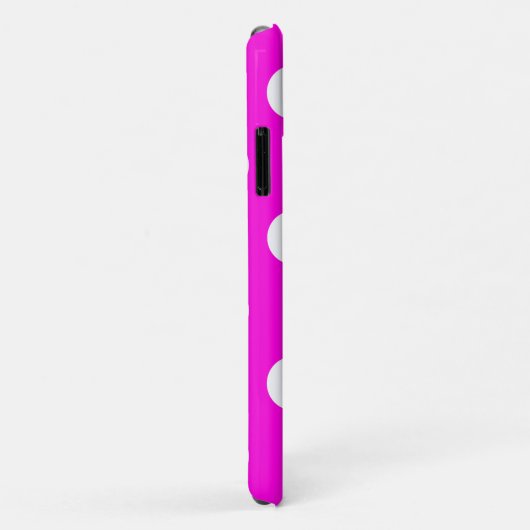 Polka dots magenta #FF00DC Hoesje-Mate iPhone Case (Achterkant/rechts)
