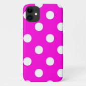 Polka dots magenta #FF00DC Hoesje-Mate iPhone Case (Achterkant)