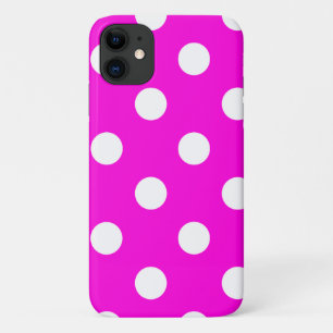 Polka dots magenta #FF00DC Hoesje-Mate iPhone Case