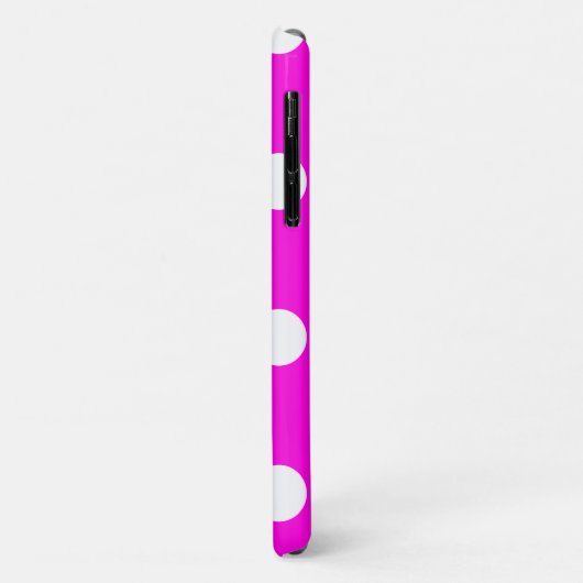Polka dots magenta #FF00DC Hoesje-Mate iPhone Case (Achterkant/links)