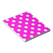 Polka dots magenta #FF00DC Notitieblok (Schuin)