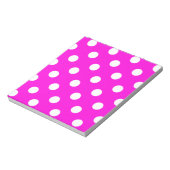 Polka dots magenta #FF00DC Notitieblok (Linkerzijde)