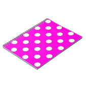 Polka dots magenta #FF00DC Notitieboek (Linkerzijde)